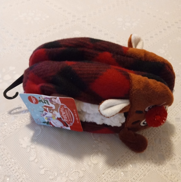 🆕 Rudolph the Red Nosed Reindeer Slipper Socks, Youth Size 2T-4T - Picture 5 of 5